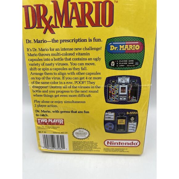 1990 Nintendo Dr. Mario Nes Oval Seal (Brand New Factory Sealed!) Wow! 🔥 - Picture 5 of 14